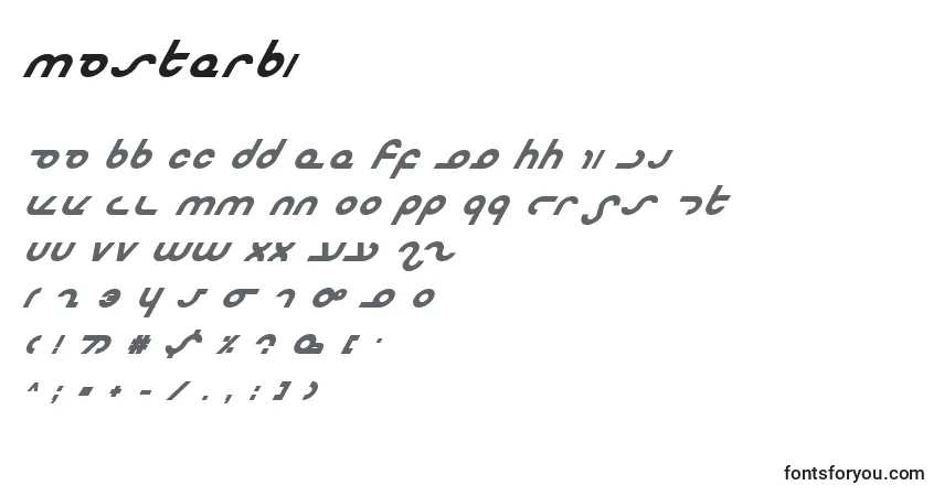 Fuente Masterbi - alfabeto, números, caracteres especiales