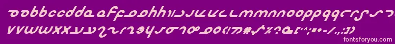 フォントMasterbi – 紫の背景にピンクのフォント