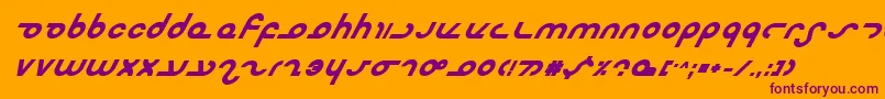 Masterbi Font – Purple Fonts on Orange Background