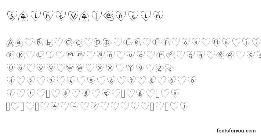 Saintvalentin Font – alphabet, numbers, special characters