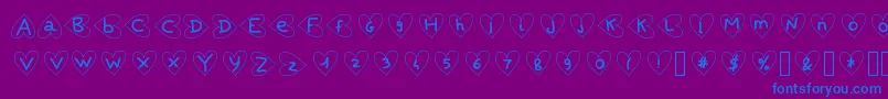 Saintvalentin Font – Blue Fonts on Purple Background