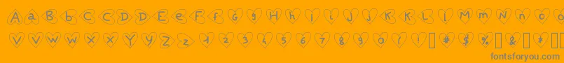 Saintvalentin Font – Gray Fonts on Orange Background