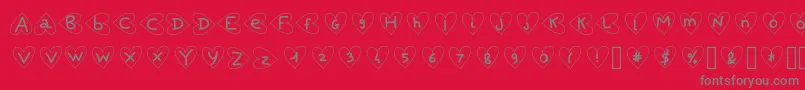 fuente Saintvalentin – Fuentes Grises Sobre Fondo Rojo
