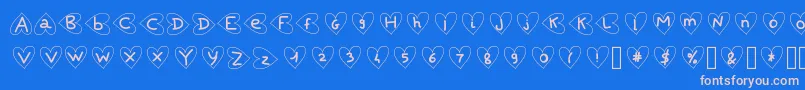 Saintvalentin Font – Pink Fonts on Blue Background