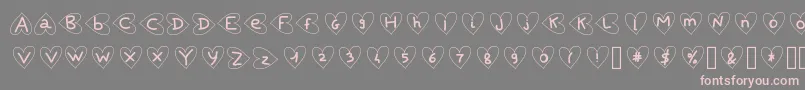 Saintvalentin Font – Pink Fonts on Gray Background