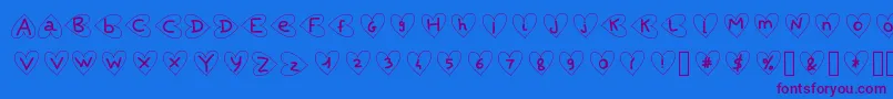 Saintvalentin Font – Purple Fonts on Blue Background