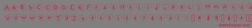 Saintvalentin-Schriftart – Rote Schriften auf grauem Hintergrund