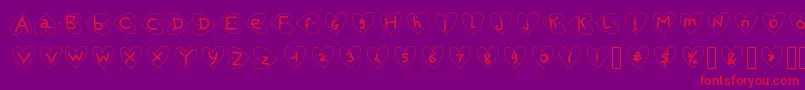 Saintvalentin Font – Red Fonts on Purple Background