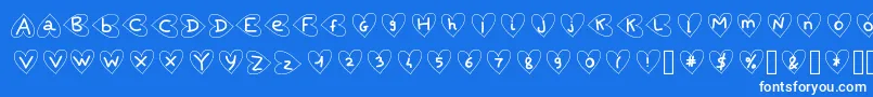 Saintvalentin Font – White Fonts on Blue Background