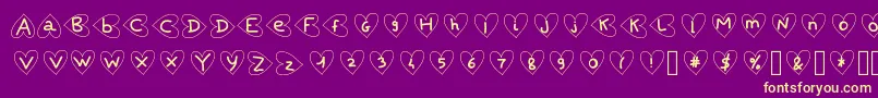 Saintvalentin Font – Yellow Fonts on Purple Background