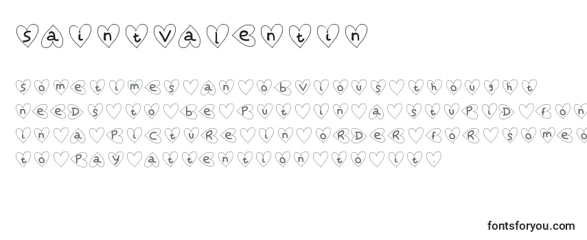 Review of the Saintvalentin Font