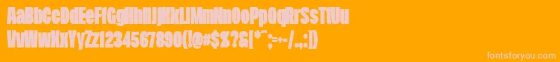 DueraCondblacPersonal Font – Pink Fonts on Orange Background