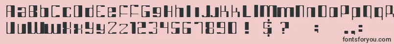 Intergal-Schriftart – Schwarze Schriften auf rosa Hintergrund