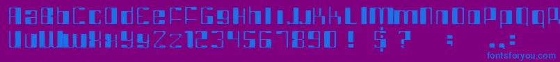 Шрифт Intergal – синие шрифты на фиолетовом фоне