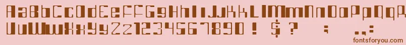 Intergal Font – Brown Fonts on Pink Background