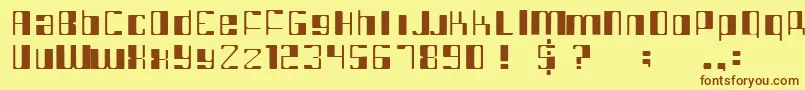 Intergal Font – Brown Fonts on Yellow Background