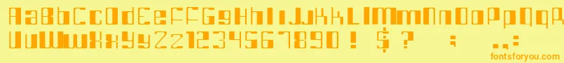 Intergal Font – Orange Fonts on Yellow Background