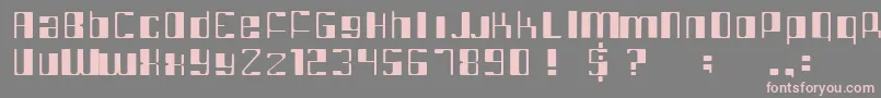Intergal-Schriftart – Rosa Schriften auf grauem Hintergrund