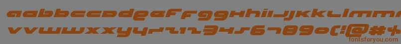 Unisolexpandital Font – Brown Fonts on Gray Background