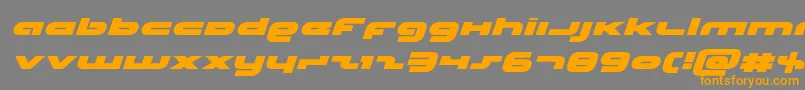 Police Unisolexpandital – polices orange sur fond gris