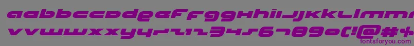 Unisolexpandital Font – Purple Fonts on Gray Background