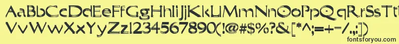 Trilayered Font – Black Fonts on Yellow Background