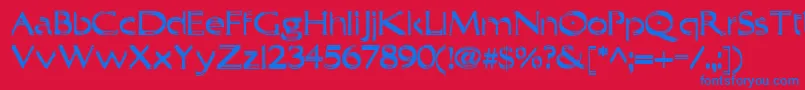 Trilayered Font – Blue Fonts on Red Background