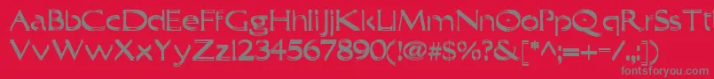 Trilayered Font – Gray Fonts on Red Background