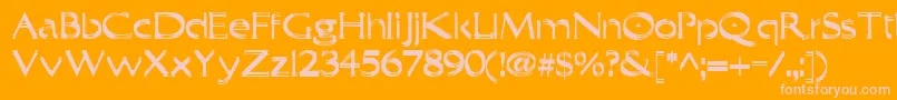 Trilayered Font – Pink Fonts on Orange Background