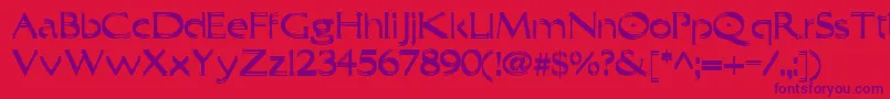 Trilayered Font – Purple Fonts on Red Background