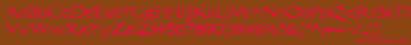Trilayered Font – Red Fonts on Brown Background
