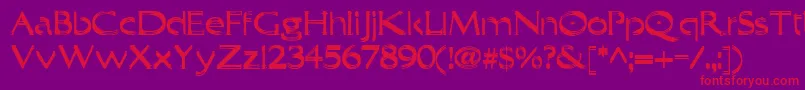 Trilayered Font – Red Fonts on Purple Background