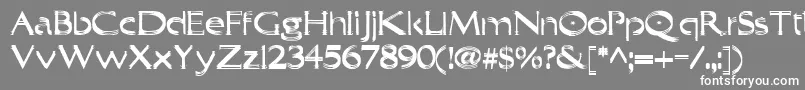 Trilayered Font – White Fonts on Gray Background