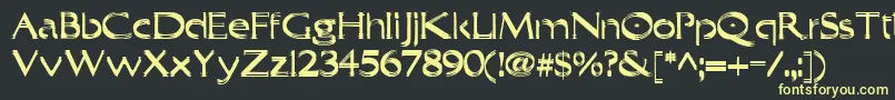 Trilayered Font – Yellow Fonts on Black Background