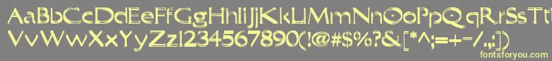 Trilayered Font – Yellow Fonts on Gray Background