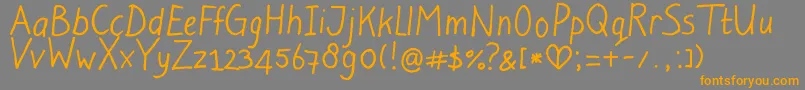LightAtTheEnd Font – Orange Fonts on Gray Background
