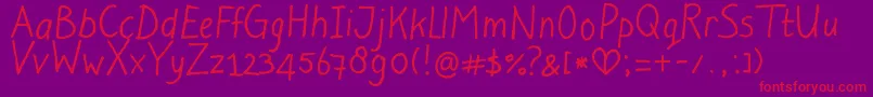 LightAtTheEnd Font – Red Fonts on Purple Background