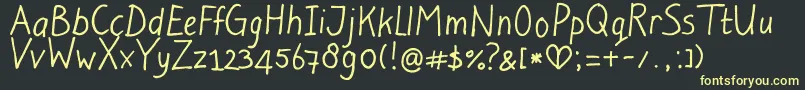 LightAtTheEnd Font – Yellow Fonts on Black Background