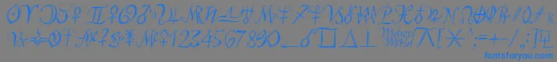 Astroscript Font – Blue Fonts on Gray Background