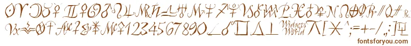 Шрифт Astroscript – коричневые шрифты