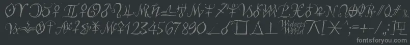 Astroscript Font – Gray Fonts on Black Background