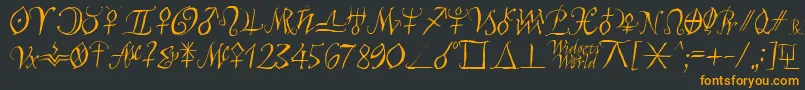 Шрифт Astroscript – оранжевые шрифты на чёрном фоне