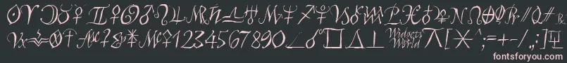 Шрифт Astroscript – розовые шрифты на чёрном фоне