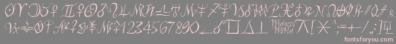 Шрифт Astroscript – розовые шрифты на сером фоне