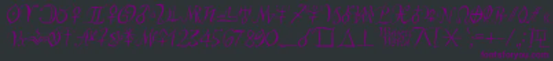 Шрифт Astroscript – фиолетовые шрифты на чёрном фоне