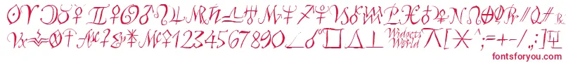 Шрифт Astroscript – красные шрифты на белом фоне
