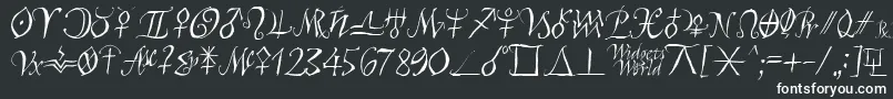 Astroscript Font – White Fonts on Black Background