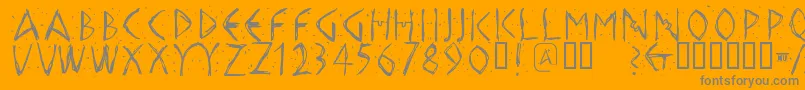 Hellasdust-Schriftart – Graue Schriften auf orangefarbenem Hintergrund