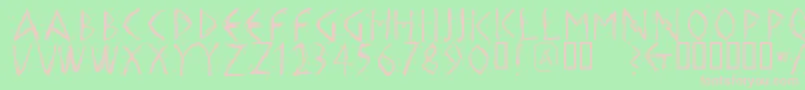 Hellasdust Font – Pink Fonts on Green Background