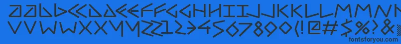 フォントUncialhundred – 黒い文字の青い背景
